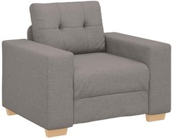 Fauteuil - Relaxzetel - Relaxstoel - Relaxfauteuil - Stoel - Met armleuning - Voor één Persoon - Fluweel - Taupe