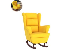 Fauteuil - Relaxzetel - Relaxstoel - Relaxfauteuil - Stoel - Met armleuning - Voor één Persoon - Geel