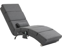 Fauteuil - Relaxzetel - Relaxstoel - Relaxfauteuil - Stoel - Met armleuning - Voor één Persoon - Grijs