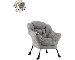 Fauteuil - Relaxzetel - Relaxstoel - Relaxfauteuil - Stoel - Met armleuning - Voor één Persoon - Grijs