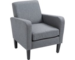 Fauteuil - Relaxzetel - Relaxstoel - Relaxfauteuil - Stoel - Met armleuning - Voor één Persoon - Lichtgrijs
