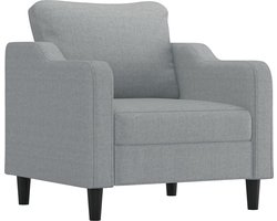 Fauteuil - Relaxzetel - Relaxstoel - Relaxfauteuil - Stoel - Met armleuning - Voor één Persoon - Lichtgrijs