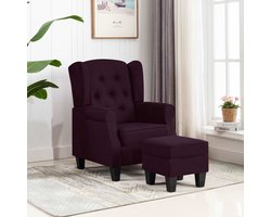 Fauteuil - Relaxzetel - Relaxstoel - Relaxfauteuil - Stoel - Met armleuning - Voor één Persoon - Paars
