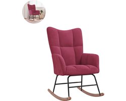 Fauteuil - Relaxzetel - Relaxstoel - Relaxfauteuil - Stoel - Met armleuning - Voor één Persoon - Wijnrood
