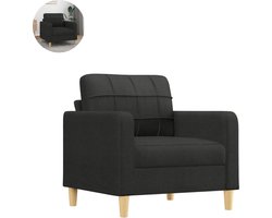 Fauteuil - Relaxzetel - Relaxstoel - Relaxfauteuil - Stoel - Met armleuning - Voor één Persoon - Zwart
