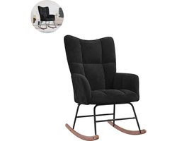 Fauteuil - Relaxzetel - Relaxstoel - Relaxfauteuil - Stoel - Met armleuning - Voor één Persoon - Zwart