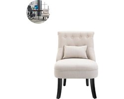 Fauteuil - Relaxzetel - Relaxstoel - Relaxfauteuil - Stoel - Voor één Persoon - Cremewit