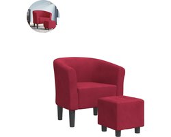 Fauteuil - Relaxzetel - Relaxstoel - Relaxfauteuil - Stoel - Voor één Persoon - Wijnrood