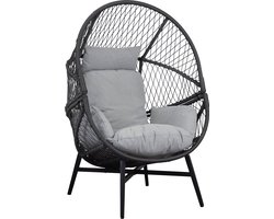 Fauteuil Rotan Zwart - 74x73x103cm - House Nordic