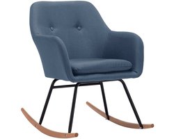 Fauteuil | Schommelstoel stof blauw
