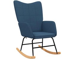 Fauteuil | Schommelstoel stof blauw