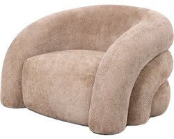 Fauteuil Senna in stof chenille beige | stoel Senna | stof chenille | off-white