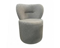 Fauteuil - Stoel 80x50x45 cm - Poef met omhullende rugleuning - Grijs - Zitzak stoel