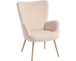 Fauteuil , televisiestoel armleuningstoel gestoffeerde stoel relaxstoel cocktailstoel teddy pluche stijlvol design ,Woonkamerstoel van badstof