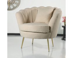 Fauteuil zitbank 1 persoons Belle teddy beige