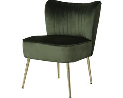 Fauteuil zitbank 1 persoons Rilaan velvet donkergroen stoel