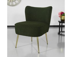 Fauteuil zitbank 1 persoons Teddy groen stoel bankje