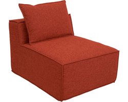 Fauteuil/accessoires voor bank MCW-O54, loungefuteuil, gestoffeerd middenstuk, stof/textiel (300 g/m²) 63x75x97 cm ~ terracotta