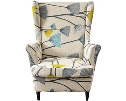 Fauteuilhoes 1-zits - Relaxfauteuilhoes Oorfauteuil - Meubels Beschermen - Elastisch Stofontwerp - 70-80 cm Breed - Geel