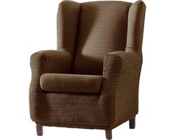 Fauteuilhoes Elastisch - Stoelhoes Oorfauteuil - Meubels Vernieuwen - Nauwkeurige Pasvorm 2-Delig - Universeel - Bruin