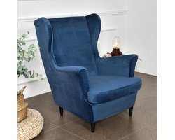 Fauteuilhoes Fluweel - Stoelbeschermer Oorfauteuil - Interieur Decoratie - Perfecte Pasvorm - Elastisch - J