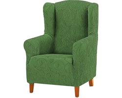 Fauteuilhoes - Stoelhoes Oorfauteuil - Meubels Beschermen - Jacquard Geweven Stof - 1 Stuks - Groen