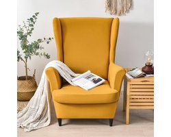 Fauteuilhoes voor oorfauteuils - 2 stuks - Stretch Stoelovertrek - Kaki