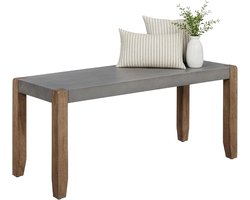 Faux beton en houten bank 101,6 cm L