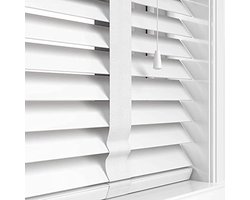 Faux houten jaloezieën 50 mm met tape - Kindveilig en stijlvol voor elke ruimte