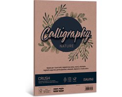 Favini® Calligraphy Mandorla – Ecologisch Upcycle Papier – 50 Vellen A4 – 120 g/m² – Amandelbruin – 15% Noten & Amandelschillen – 40% Gerecycled Pulp – FSC – Inkjet & Laser Geschikt – Made in Italy