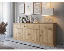 Favorie - Balencia lichte eik- dressoir 225cm 4 deuren