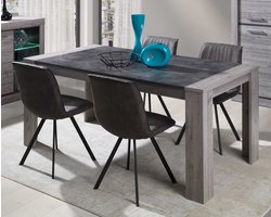 Favorie - Eetkamertafel - Tomas 180x100cm in grijze eik