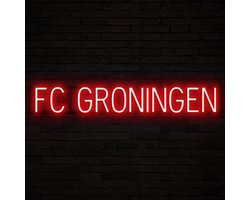 FC GRONINGEN - Lichtreclame Neon LED bord verlicht | SpellBrite | 107,03 x 16 cm | 6 Dimstanden & 8 Lichtanimaties | Reclamebord neon verlichting