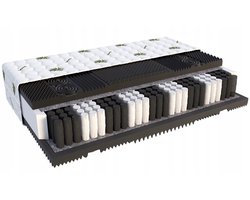 FDM® Lux Eko Matras 80x200 cm - Pocketvering Matrassen Eenpersoons - Hoogte 23 cm - Dubbelzijdig - - Afritsbaar hoes wasbaar - Antiallergisch en Ademende - Öko-Tex gecertificeerd