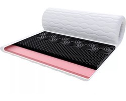 FDM® NERO MET VISCO Topmatras 100x200 cm - Hoogte 7 cm H3 - Koudschuim Topmatrassen Topper Topdekmatras - HR H30 en Visco - - Antiallergisch