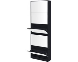Feel Furniture - Schoenenkast met spiegel - 5 Laden - Zwart
