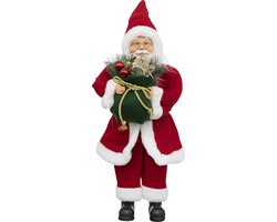 Feeric Christmas kerstman pop/kerstpop figuur/beeld - H50 cm - rood