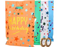 Feestio Uitdeelzakjes 100 Stuks - 17 x 25 cm - Snoepzakjes - Traktatie Zakjes Kinderfeestje - Cadeauzakjes Cadeautasjes - Verjaardag