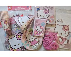 Feestpakket Hello Kitty XXL - Hello Kitty Thema Versiering - Versieringspakket - Groot, Mooi, Uitgebreid - Verjaardag - Geboorte - Feest