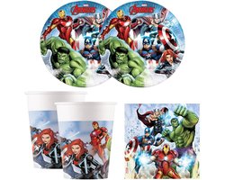 Feestservies Avengers Stenen 52-delig Wegwerpservies voor Kinderfeestje