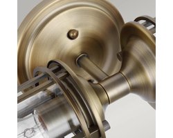 Feiss LED Wandlamp Urban Restoration | 2X E27 Max 60W | IP44 | Dark Antique Brass