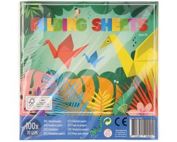 Felgekleurde Vouwblaadjes, 16x16cm