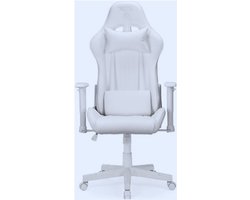 Felix Gamingstoel - 360° Draaibare Bureaustoel - Verstelbare Armleuningen - Verstelbare Rugleuning - Afneembare En Verstelbare Kussens - Ergonomische Gaming Chair - Stevig Metalen Onderstel - Wit