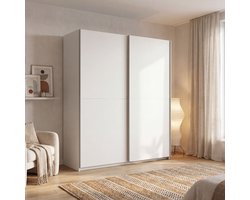 Felix Kledingkast Wit - 2 Schuifdeuren - Moderne Scandinavische Kast
