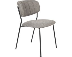 Feliz Lifestyle Jolien Eetkamerstoel - Zwart/Grijs - Set van 2