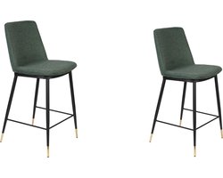 Feliz Lifestyle Lionel Counterstoel - Donkergroen - Set van 2