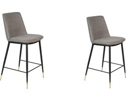 Feliz Lifestyle Lionel Counterstoel - Lichtgrijs - Set van 2