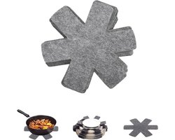 Felt Pot Protectors Set of 10 (26 cm) - Non-Slip Pan Coasters for Tefal/WMF/Elo Pans - Kitchen Utensils to Protect Furniture and Prolong the Life of the Pan - Grey