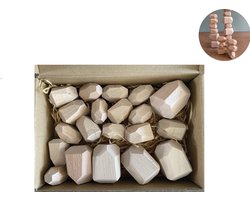 Femur - Houten Stapelstenen -BLANK - Stapelblokken - Balancerende Stenen - Speelblokken - Montessori Speelgoed - Kinder Speelgoed - Educatieve Puzzel - Stapeltoren - Handgemaakt Speelgoed - 20 STUKS
