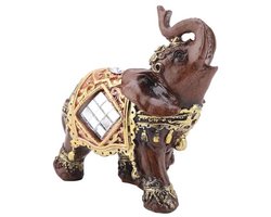 Feng Shui Olifant Standbeeld voor Rijkdom en Geluk - Houten Sculptuur voor Decoratie en Cadeau